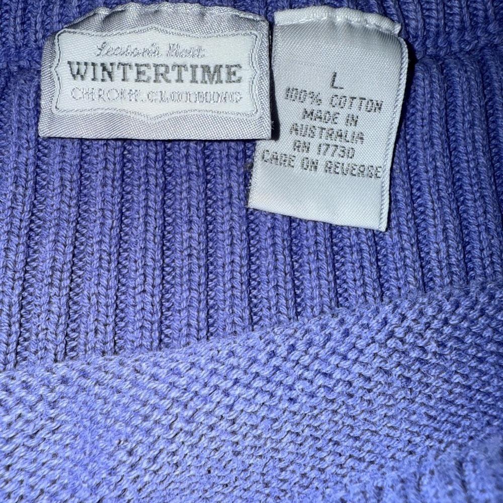 Vintage Blue and Yellow Sweater - Picture 3 of 3